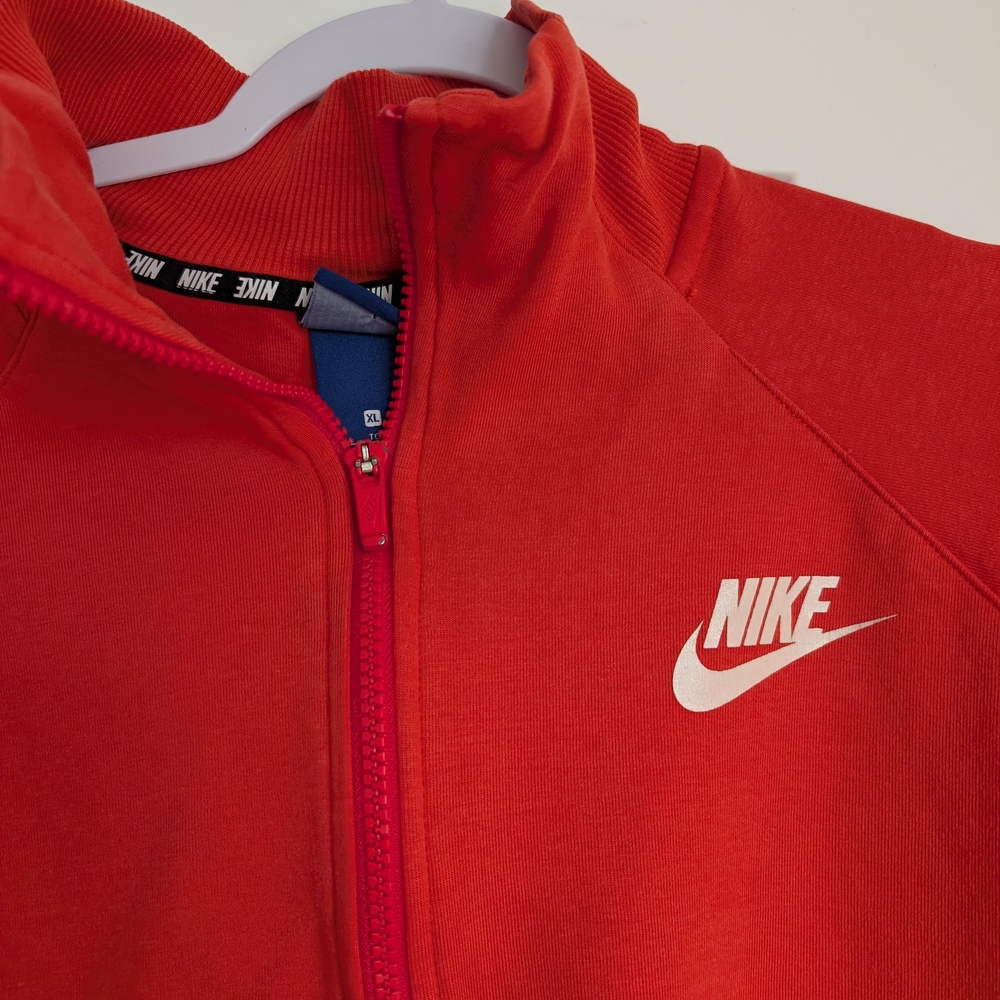 Nike Red Orange Short Sleeve Zip-Up Jacket Size XL - Picture 4 of 6